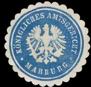 Bild des Verkufers fr Siegelmarke K. Amtsgericht Marburg zum Verkauf von Veikkos