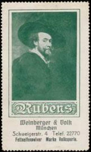 Seller image for Reklamemarke Peter Paul Rubens - Fettseifenpulver Marke Volksperle for sale by Veikkos