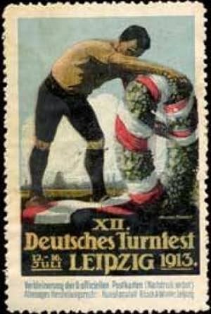 Bild des Verkufers fr Reklamemarke XII. Deutsches Turnfest zum Verkauf von Veikkos