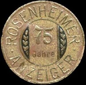 Seller image for Reklamemarke 75 Jahre Rosenheimer Anzeiger for sale by Veikkos