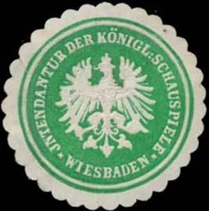 Bild des Verkufers fr Siegelmarke Intendantur der K. Schauspiele Wiesbaden zum Verkauf von Veikkos