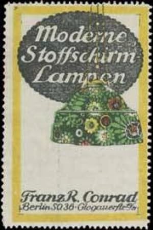 Imagen del vendedor de Reklamemarke Moderne Stoffschirm-Lampen a la venta por Veikkos