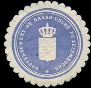 Seller image for Siegelmarke Gouvernement du Grand-Duche de Luxembourg for sale by Veikkos