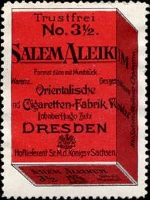 Seller image for Reklamemarke Salem Aleikum No. 3 1/2. for sale by Veikkos