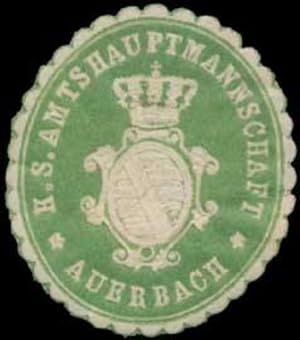 Image du vendeur pour Siegelmarke K.S. Amtshauptmannschaft Auerbach mis en vente par Veikkos