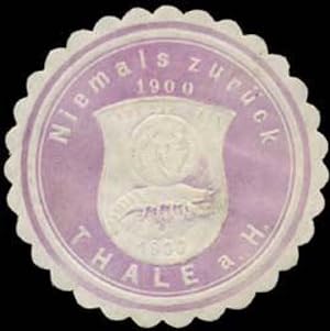 Bild des Verkufers fr Siegelmarke Niemals zurck. Tahle am Harz zum Verkauf von Veikkos