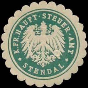 Bild des Verkufers fr Siegelmarke K.Pr. Haupt-Steuer-Amt Stendal zum Verkauf von Veikkos