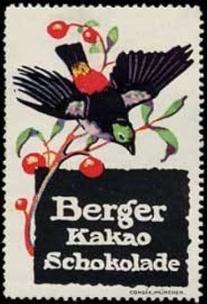 Image du vendeur pour Reklamemarke Vogel von Berger Kakao Schokolade mis en vente par Veikkos