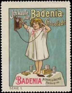 Seller image for Reklamemarke Ich kaufe nur Badenia Chocolade for sale by Veikkos