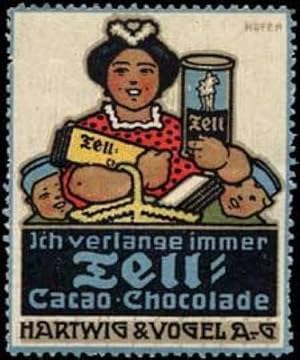 Imagen del vendedor de Reklamemarke Hausmdchen - Kakao & Schokolade a la venta por Veikkos