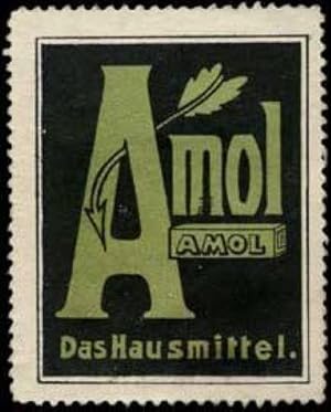 Bild des Verkufers fr Reklamemarke Amol Hausmittel aus der Apotheke zum Verkauf von Veikkos