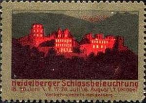 Image du vendeur pour Reklamemarke Heidelberger Schlossbeleuchtung mis en vente par Veikkos