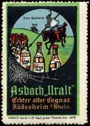 Seller image for Reklamemarke Don Quixote - Asbach Uralt Cognac for sale by Veikkos