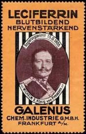 Bild des Verkufers fr Reklamemarke Kaiser Wilhelm II. Knig von Preussen zum Verkauf von Veikkos