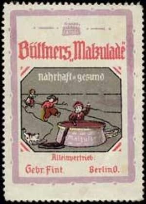 Bild des Verkufers fr Reklamemarke Bttners Malzulade fr Kinder zum Verkauf von Veikkos