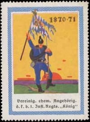 Imagen del vendedor de Reklamemarke 1. Infanterie Regiment Knig a la venta por Veikkos