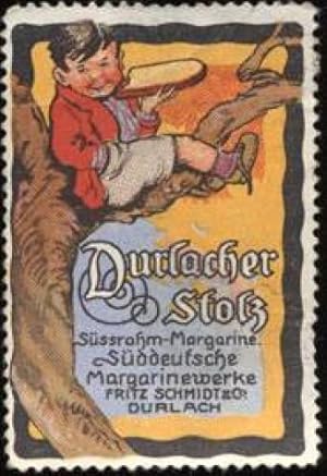 Seller image for Reklamemarke Durlacher Stolz - Sssrahm - Margarine for sale by Veikkos