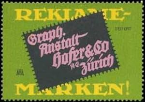 Seller image for Reklamemarke Graphische Anstalt for sale by Veikkos