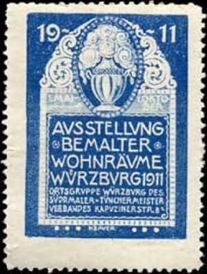 Seller image for Reklamemarke Ausstellung bemalter Wohnrume for sale by Veikkos