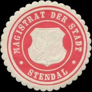 Bild des Verkufers fr Siegelmarke Magistrat der Stadt Stendal zum Verkauf von Veikkos