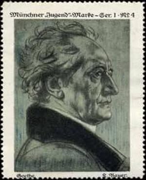 Imagen del vendedor de Reklamemarke Johann Wolfgang von Goethe a la venta por Veikkos