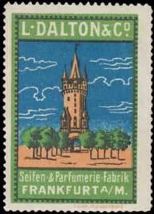 Imagen del vendedor de Reklamemarke Turm von Frankfurt/Main a la venta por Veikkos