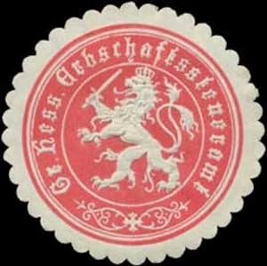 Image du vendeur pour Siegelmarke Gr. Hess Erbschaftssteueramt mis en vente par Veikkos