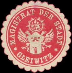 Bild des Verkufers fr Siegelmarke Magistrat der Stadt Gleiwitz zum Verkauf von Veikkos