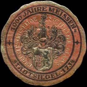 Bild des Verkufers fr Reklamemarke 1000 Jahre Meissen zum Verkauf von Veikkos
