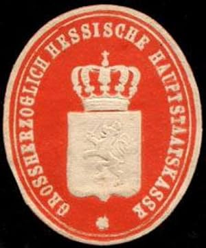 Seller image for Siegelmarke Grossherzoglich Hessische Hauptstaatskasse for sale by Veikkos