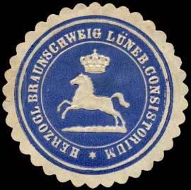 Seller image for Siegelmarke Herzoglich Braunschweig Lneburgische Konsistorium for sale by Veikkos