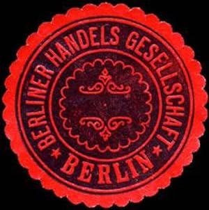 Bild des Verkufers fr Siegelmarke Berliner Handelsgesellschaft zum Verkauf von Veikkos