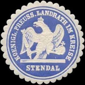 Bild des Verkufers fr Siegelmarke K.Pr. Landrath im Kreise Stendal zum Verkauf von Veikkos