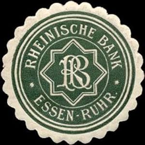 Bild des Verkufers fr Siegelmarke Rheinische Bank - Essen - Ruhr zum Verkauf von Veikkos