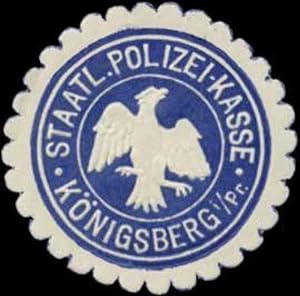 Bild des Verkufers fr Siegelmarke Staatl. Polizei-Kasse Knigsberg/Preuen zum Verkauf von Veikkos