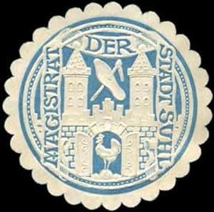 Bild des Verkufers fr Siegelmarke Magistrat der Stadt Suhl zum Verkauf von Veikkos