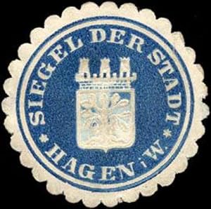 Bild des Verkufers fr Siegelmarke Siegel der Stadt - Hagen zum Verkauf von Veikkos