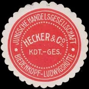 Bild des Verkufers fr Reklamemarke Jungsche Handelsgesellschaft Hecker & Co. KG zum Verkauf von Veikkos