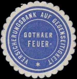 Bild des Verkufers fr Reklamemarke Gothaer Feuer-Versicherungsbank a.G. zum Verkauf von Veikkos