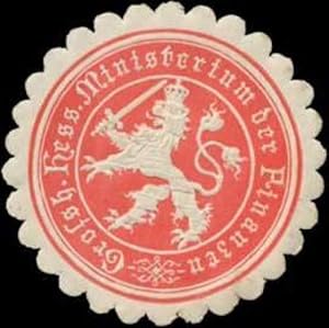 Seller image for Siegelmarke Gr. Hess. Ministerium der Finanzen - Finanzministerium for sale by Veikkos