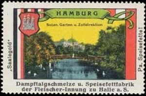 Bild des Verkufers fr Reklamemarke Hamburg Botanischer Garten zum Verkauf von Veikkos