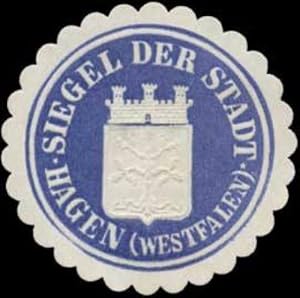 Bild des Verkufers fr Siegelmarke Siegel der Stadt Hagen/Westfalen zum Verkauf von Veikkos