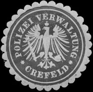 Seller image for Siegelmarke Polizei Verwaltung Krefeld for sale by Veikkos