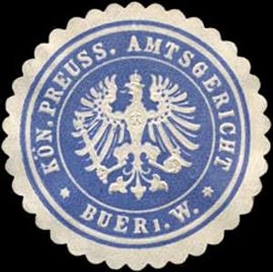 Bild des Verkufers fr Siegelmarke Kniglich Preussisches Amtsgericht - Buer zum Verkauf von Veikkos