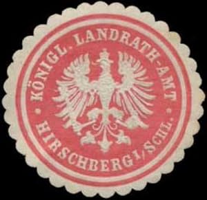 Bild des Verkufers fr Siegelmarke K. Landrath-Amt Hirschberg in Schlesien zum Verkauf von Veikkos