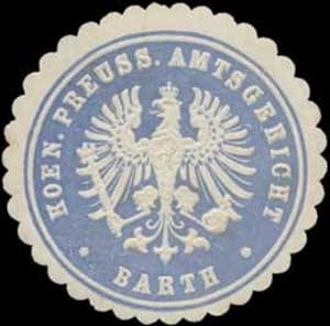 Seller image for Siegelmarke K.Pr. Amtsgericht Barth for sale by Veikkos