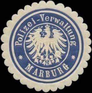 Imagen del vendedor de Siegelmarke Polizei-Verwaltung Marburg a la venta por Veikkos