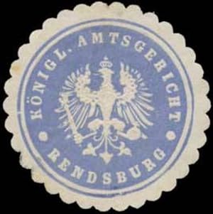 Bild des Verkufers fr Siegelmarke K. Amtsgericht Rendsburg zum Verkauf von Veikkos