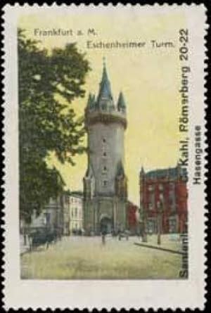 Bild des Verkufers fr Reklamemarke Eschenheimer Turm zum Verkauf von Veikkos
