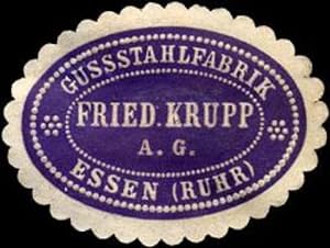 Bild des Verkufers fr Siegelmarke Gussstahlfabrik Friedrich Krupp AG - Essen (Ruhr) zum Verkauf von Veikkos